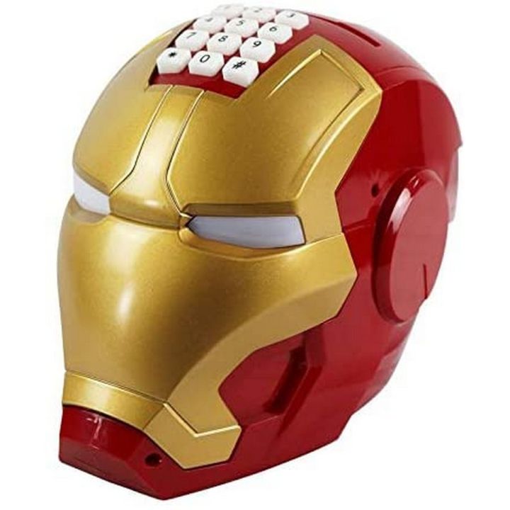Marvel Avengers Iron Man Helmet Password Lock Piggy Bank