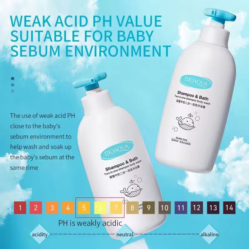 BIOAQUA Nature Organic Milk Moisture Clean Fragrance Nourish Children Body Wash Shower Gel Shampoo And Bath