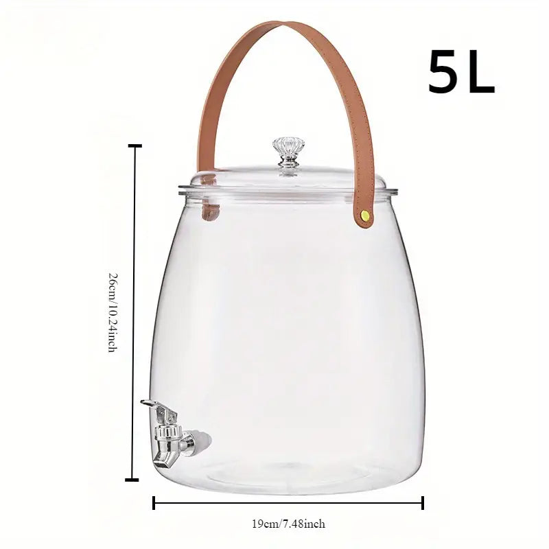 Stylish Beverage Dispenser Refined Acrylic Juice Jar Cooler 5.2L Capacity