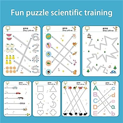 Stroke Line Dot To Dot Level 1 Magical Tracing 64 Pages Work Book Kids Learning Book