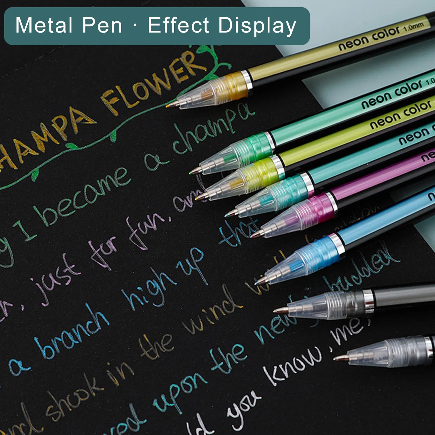 Neon Color 1.0mm Pen Set of 12Pcs
