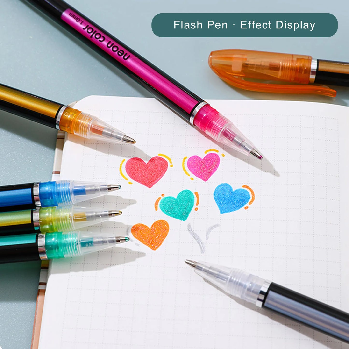 Neon Color 1.0mm Pen Set of 12Pcs