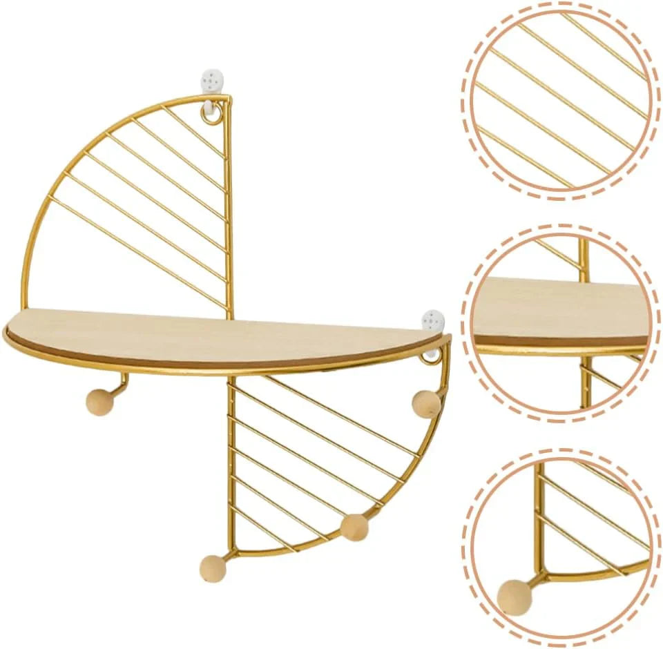 Wall Hanging Nordic Iron Art Creative Wall Shelf Storage Display Rack