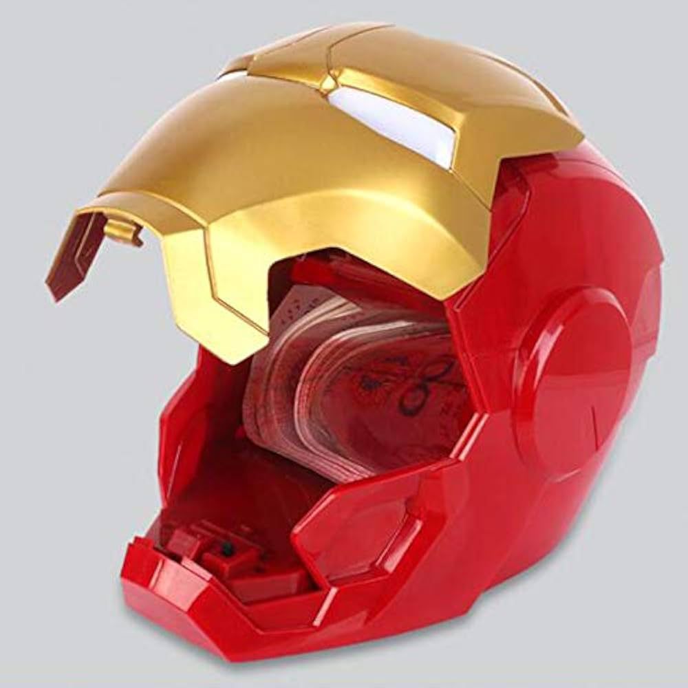 Marvel Avengers Iron Man Helmet Password Lock Piggy Bank