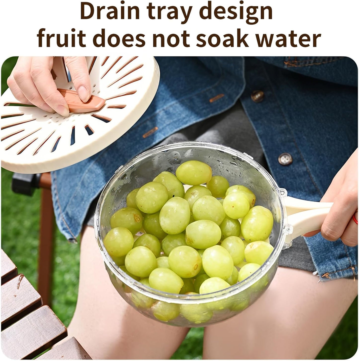 Multifunction 2in1 Food Colander With Handle Draining Bowl With Lid