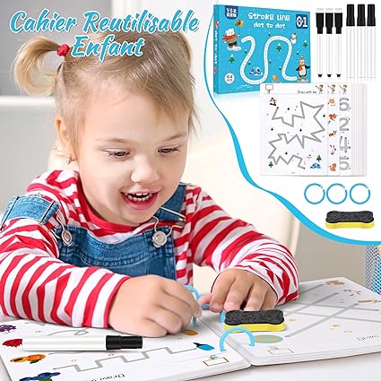 Stroke Line Dot To Dot Level 1 Magical Tracing 64 Pages Work Book Kids Learning Book