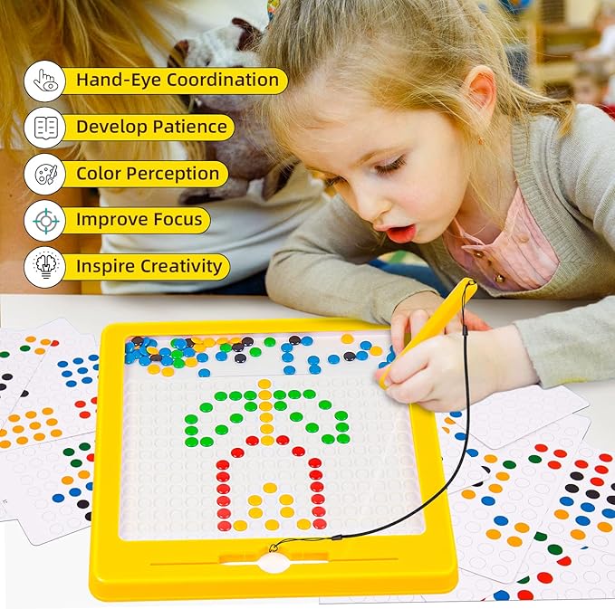 Magnetic Beads Doodle Drawing Board For Toddlers