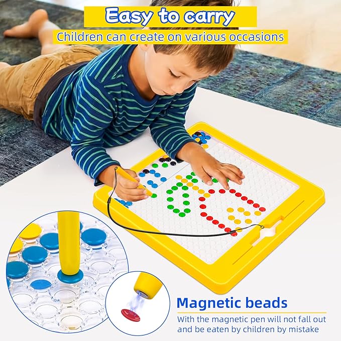 Magnetic Beads Doodle Drawing Board For Toddlers