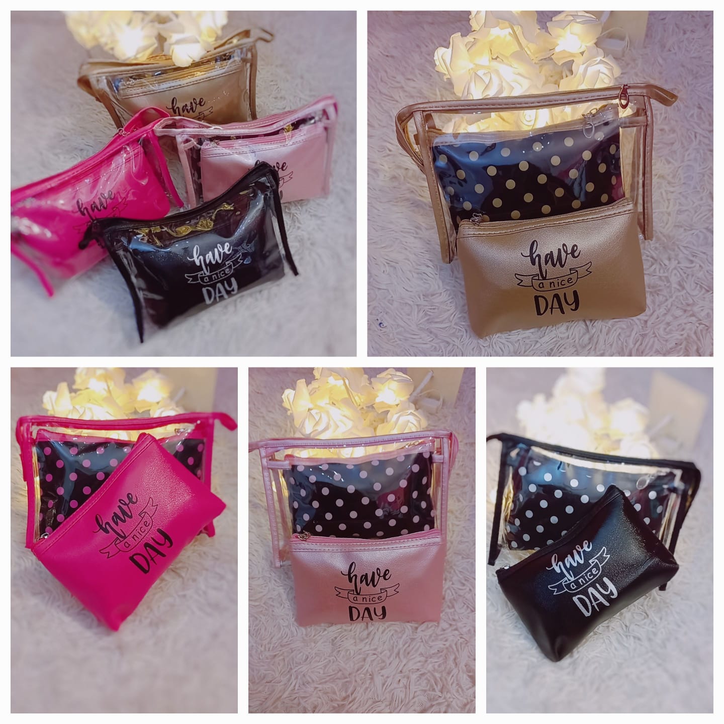 3 in 1 Make up Cosmetic Pouches