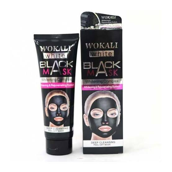 Wokali White Black Mask Whitening Complex Deep Cleansing Peel Off Mask ...