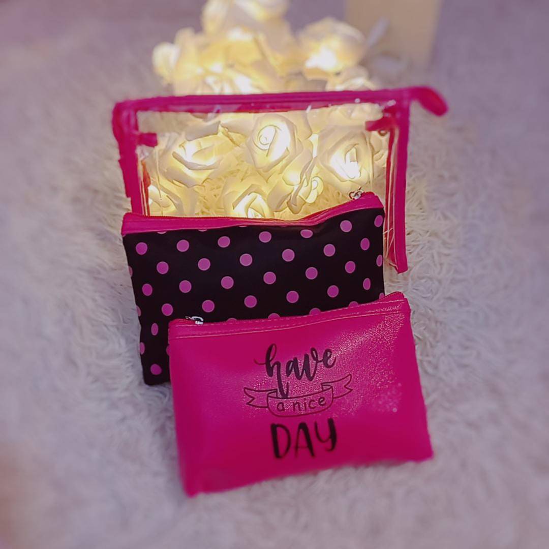 3 in 1 Make up Cosmetic Pouches