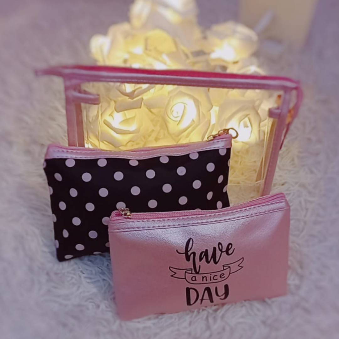 3 in 1 Make up Cosmetic Pouches