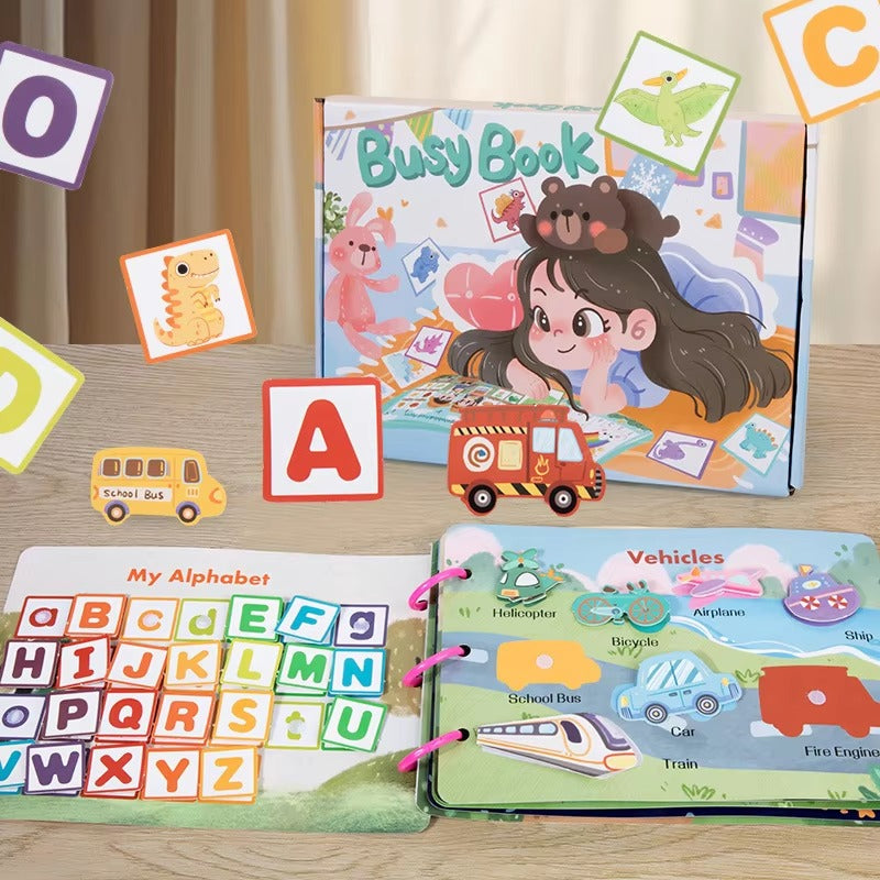 Early Childhood Quiet Book – Montessori-Inspired Learning Toy for Toddlers Kids Learning Book