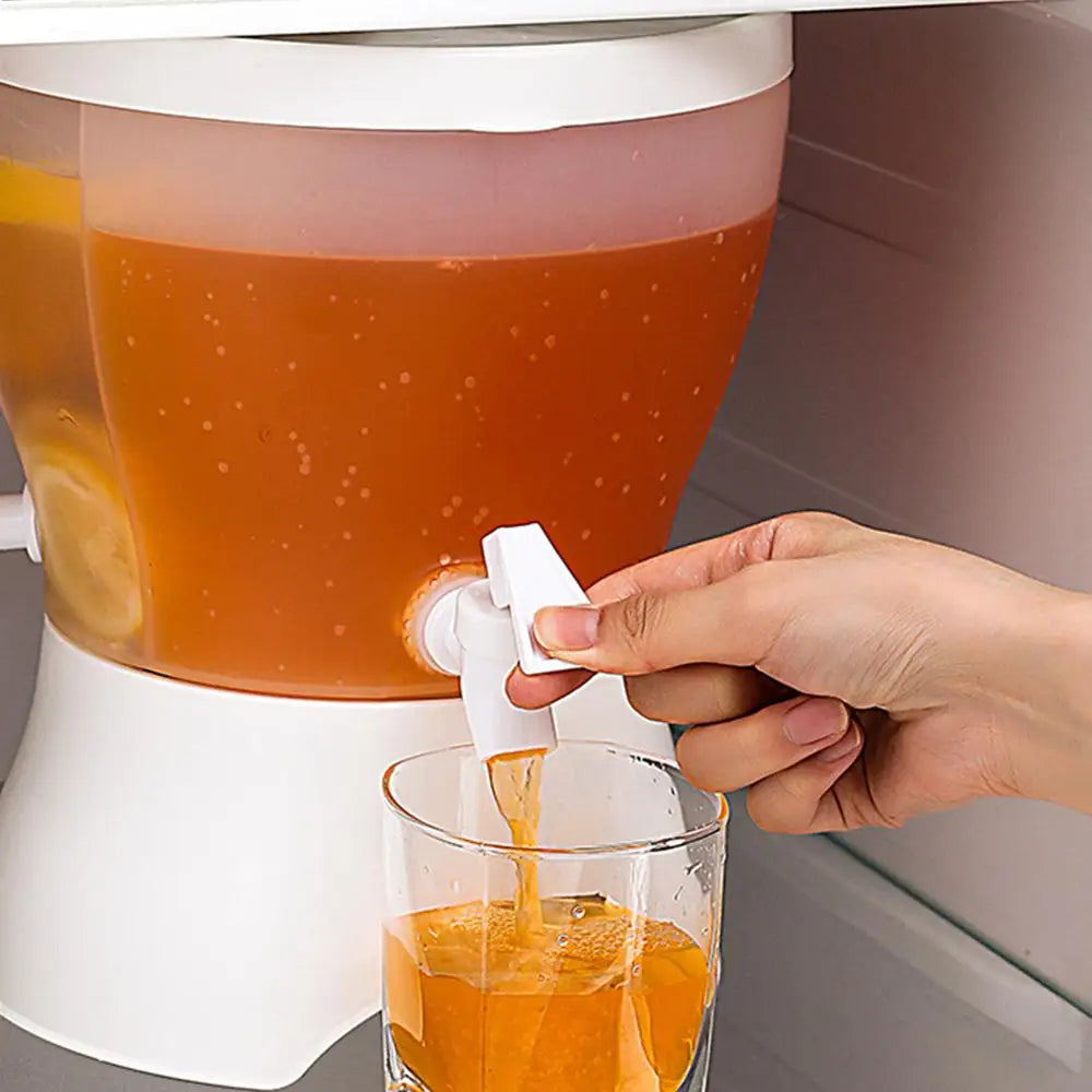 3 In 1 Rotated Beverage Dispenser With 3 Tap, Plastic Drink Dispenser For Refrigerator, Lemonade Drinkware Cold Water Bottle