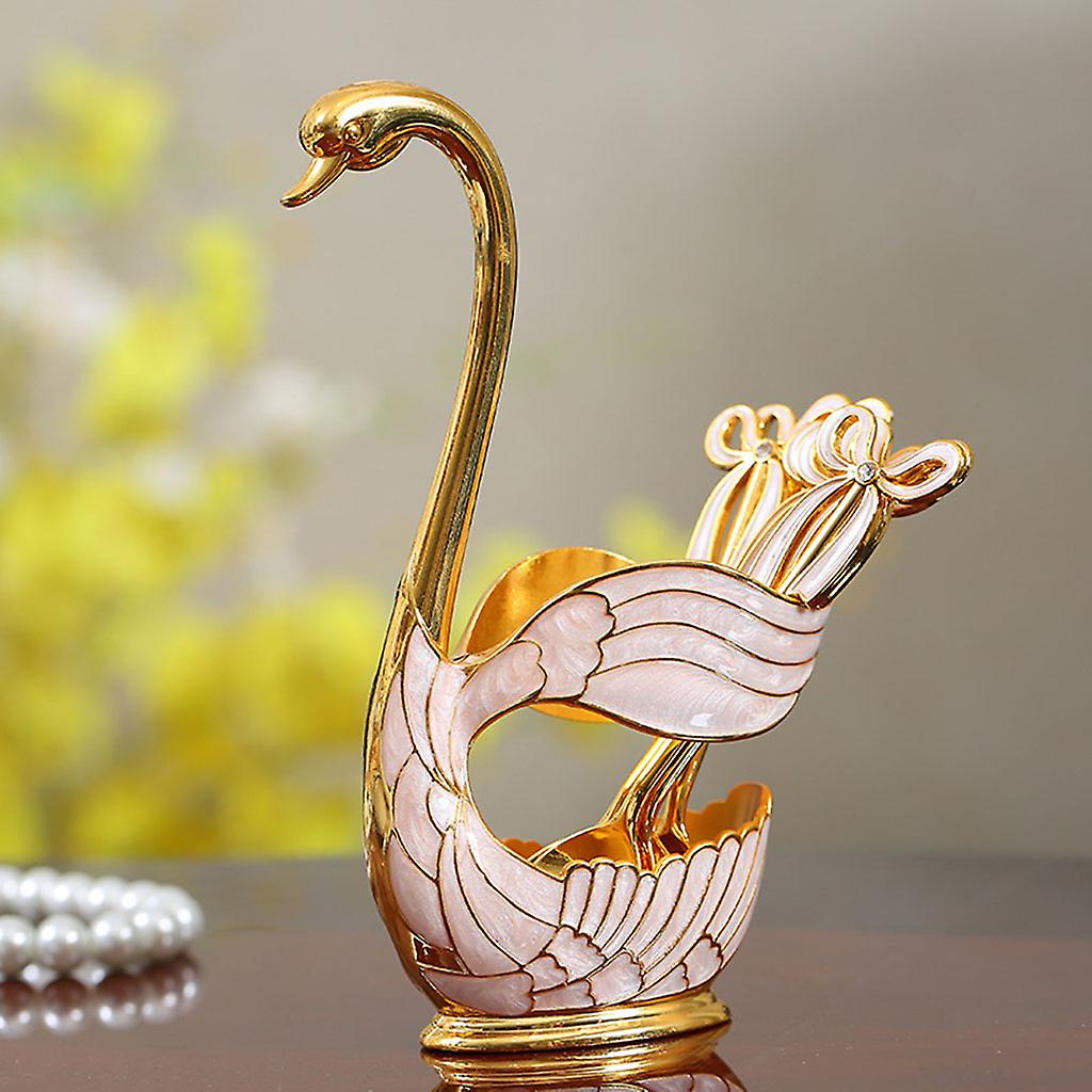 European Style Luxury Duck Shaped Tea Spoon Holder