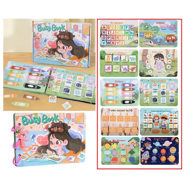 Early Childhood Quiet Book – Montessori-Inspired Learning Toy for Toddlers Kids Learning Book