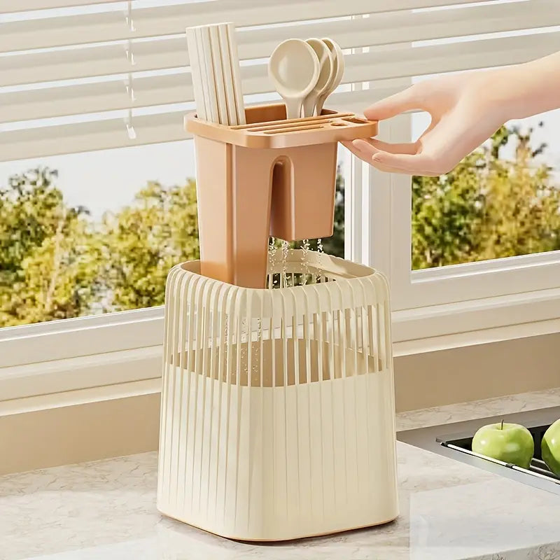 Multifunctional 360 Rotating Knife and Chopstick Kitchen Utensil Holder