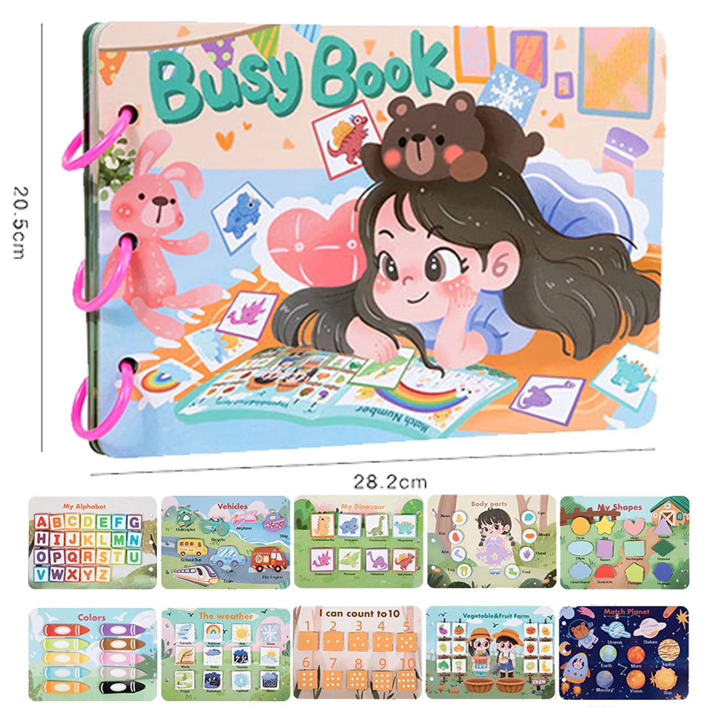Early Childhood Quiet Book – Montessori-Inspired Learning Toy for Toddlers Kids Learning Book