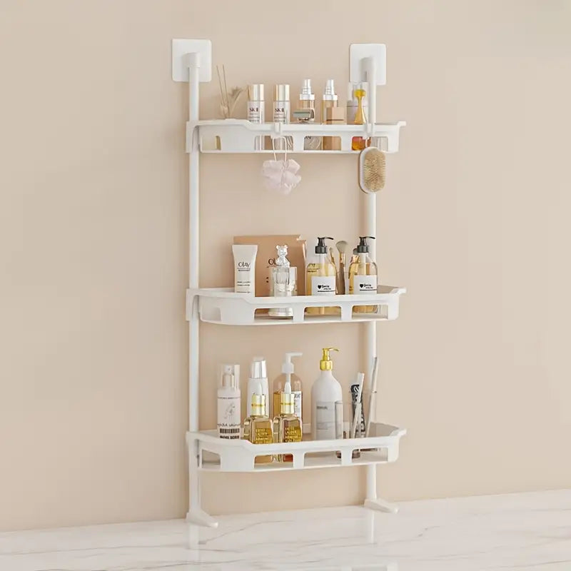 Multifunctional 3 Tier Space-Saving Wall-Mounted Bathroom Storage Rack Shelves For Toiletries & Essentials