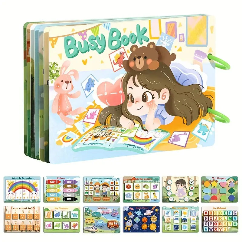 Montessori Educational Toy 7 Page Preschool Activity Flip Book And Early Learning Toy