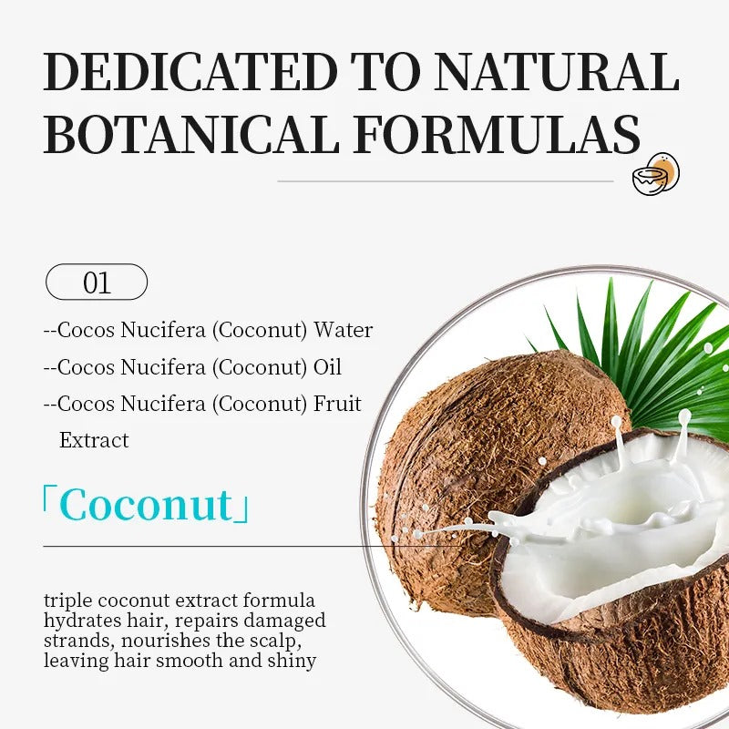 KORMESIC Coconut Hair Shampoo Nourish And Repair Scalp And Repair Hair Damage Shampoo 750ml