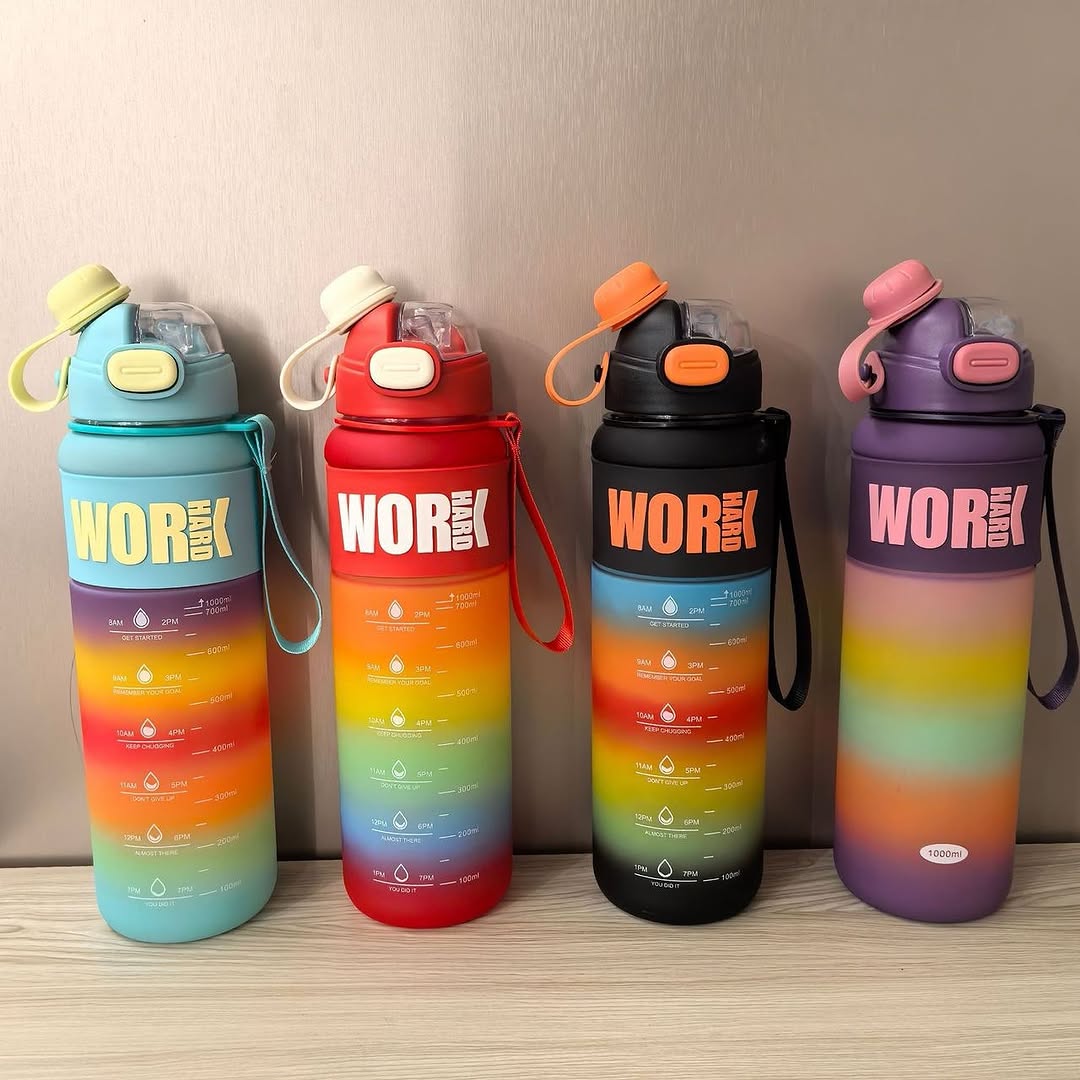 Play Hard Work Hard Colorful Bottle 1000ml