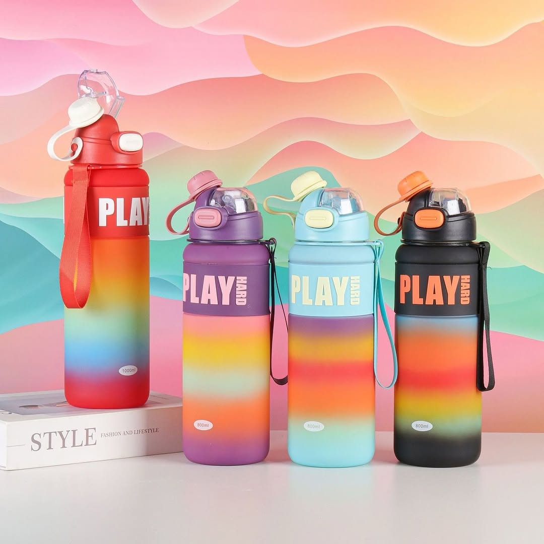 Play Hard Work Hard Colorful Bottle 1000ml