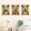 3D Plant Vase Wall Decor Stickers Self Adhesive