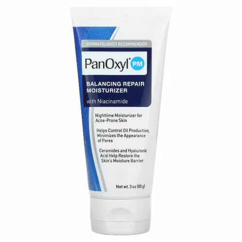 PanOxyl Balancing Repair Moisturizer With Niacinamide Nighttime Moisturizer For Acne-Prone Skin