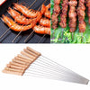 Stainless Steel BBQ Sticks With Wood Handle Pack of 10