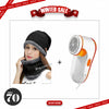 Electric Clothing Lint Remover Fuzz Trimmer- Electric Fabric Shaver + Skull Cap & Muffler Set