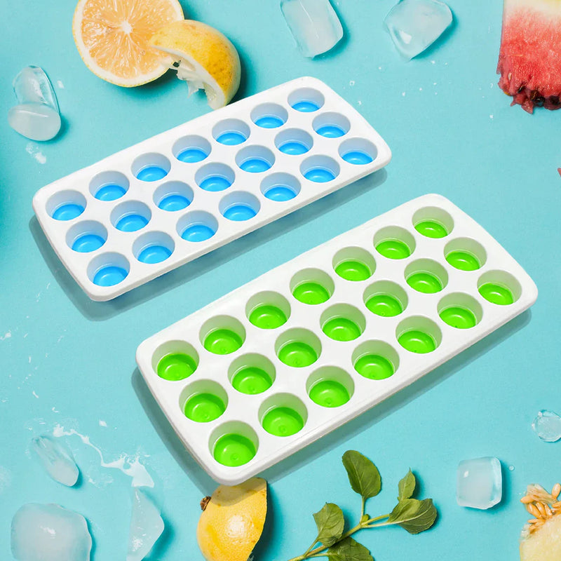 Silicon Pop Up Ice Cube Tray Mold With Lid