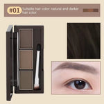 MAYCHEER Silky Texture Tricolor Long Lasting Waterproof 3 Color Eyebrow Powder