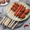 Stainless Steel BBQ Sticks With Wood Handle Pack of 6