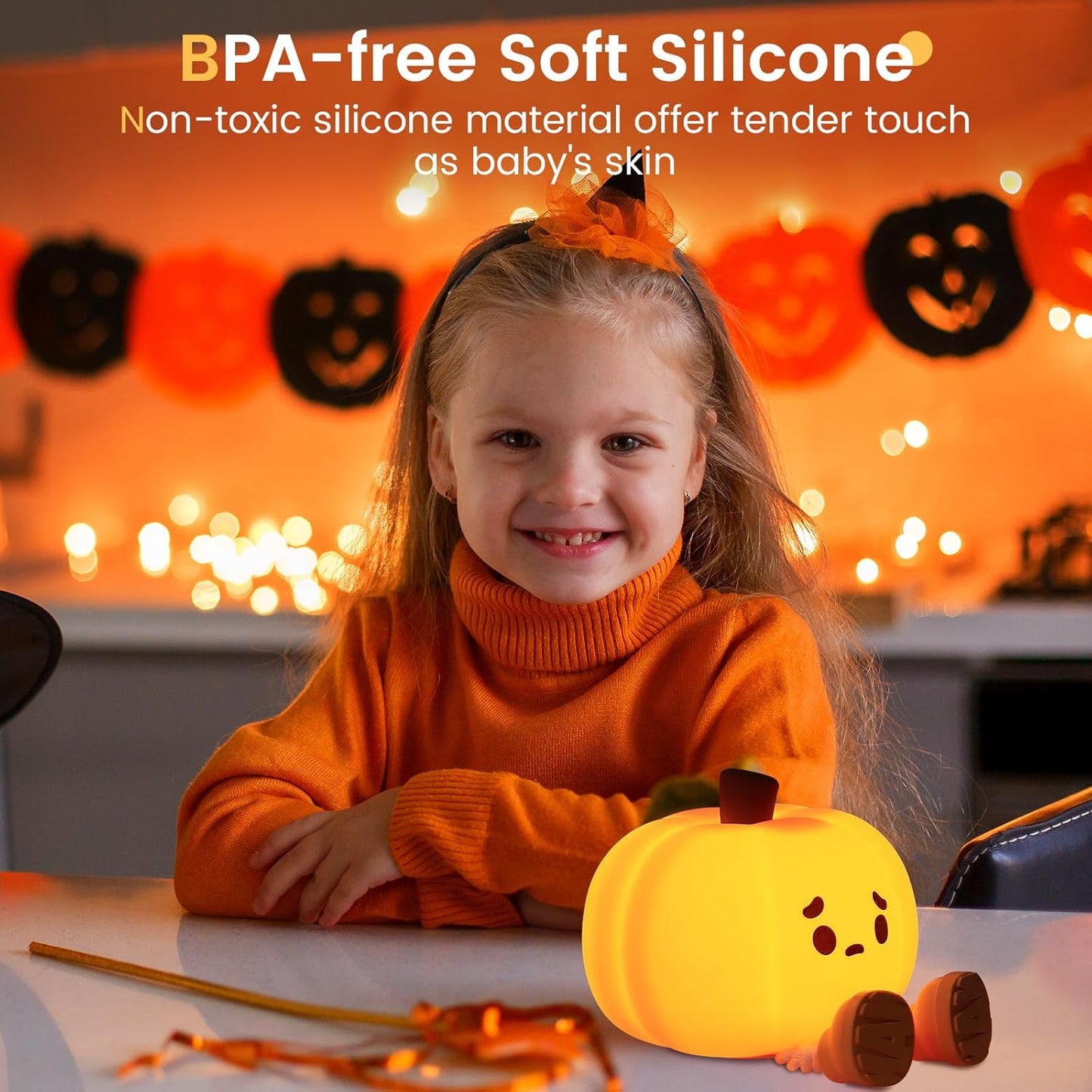Cute Pumpkin Silicon LED Lamp
