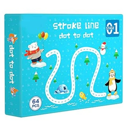 Stroke Line Dot To Dot Level 1 Magical Tracing 64 Pages Work Book Kids Learning Book