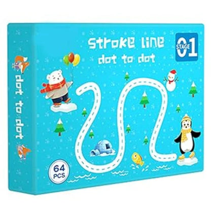 Stroke Line Dot To Dot Level 1 Magical Tracing 64 Pages Work Book Kids Learning Book