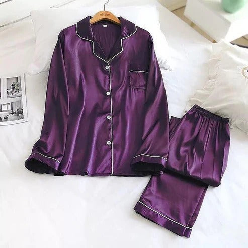 Code PJ SUIT Shezaib Silk Pajamas Sets Short Sleeve Sleepwear Two Pieces Nightwear Set