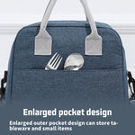 Portable Canvas Thermal Food Storage Insulated Lunch Bag Waterproof