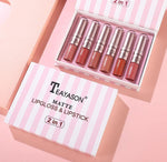 TEAYASON 6 Pcs Matte 2in1 Lipgloss & Lipstick Set