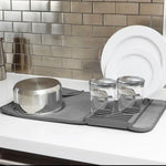 Multipurpose Water Resistant Dish Drying Matt With Dish Stand