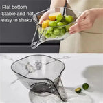 Multifunctional Acrylic Drain Bowl Transparent Strainer Basket Drain Bowl With Funnel