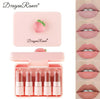 Dragon Ranee Peach Mini Lipstick 5Pcs Set