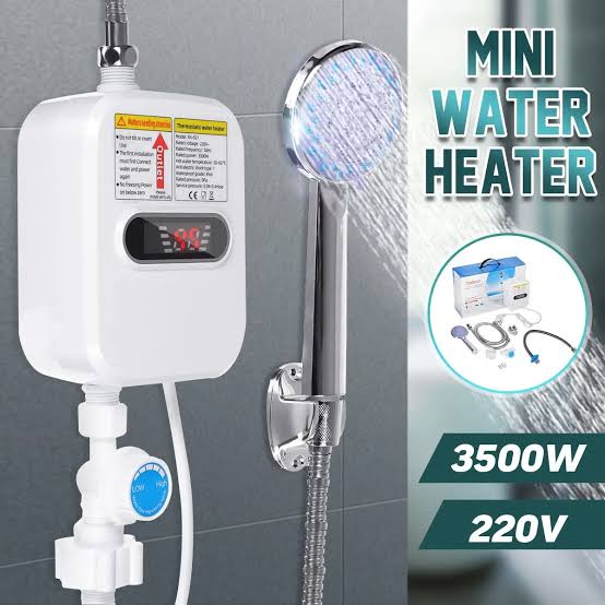 Electric Instant Water Heater Shower Thermostat Heater Fast Heating With LCD Digital Display