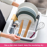 Collapsible Foldable Portable Silicon Basket Dish Washing Drainer Rack