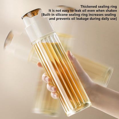 Leak-Proof Glass Oil Dispenser Bottle Automatic Opening &amp; Closing Lid Gravity Oil Tank