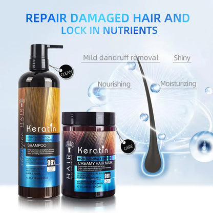 Keratin Shampoo Conditioner Hair Mask And Hair Serum 4in1 Deal