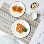 Modern and Stylish Washable Woven Vinyl Place Mat Heat Resistant Non-Slip and Easy to Clean Set of 6