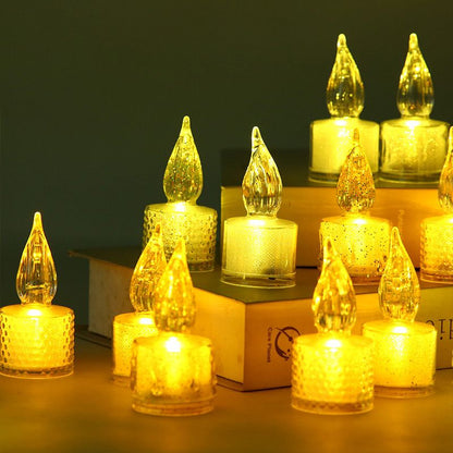 Transparent Crystal Acrylic Small Led Flameless Candle