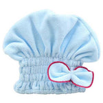 Hair Drying Hat Spa Towel Turban Cap Cute Bowknot Coral Velvet Micro-fiber